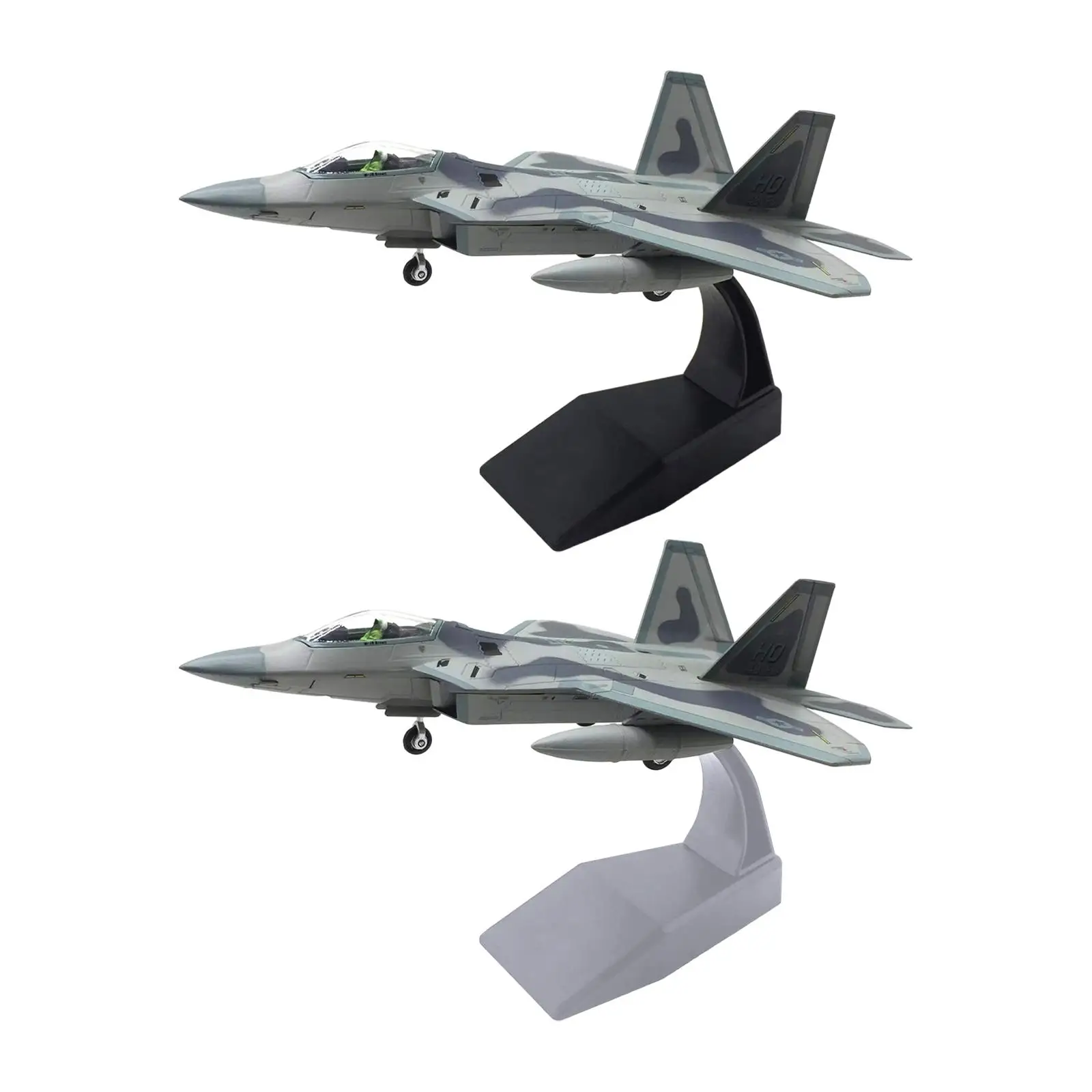 

Diecast Alloy Fighter 1/100 USA F22 Aircraft for Bedroom Cafes Bookshelf