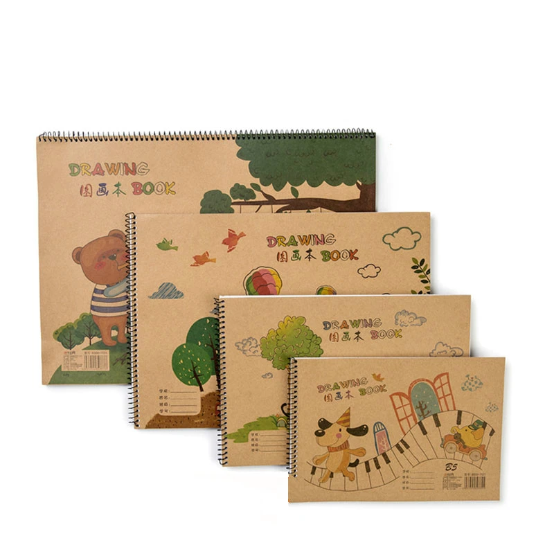 Children Sketchbook Watercolor Gouache Crayon Color Lead Sketch Paper Papel Acuarela Portable Painting Papier School Supplies