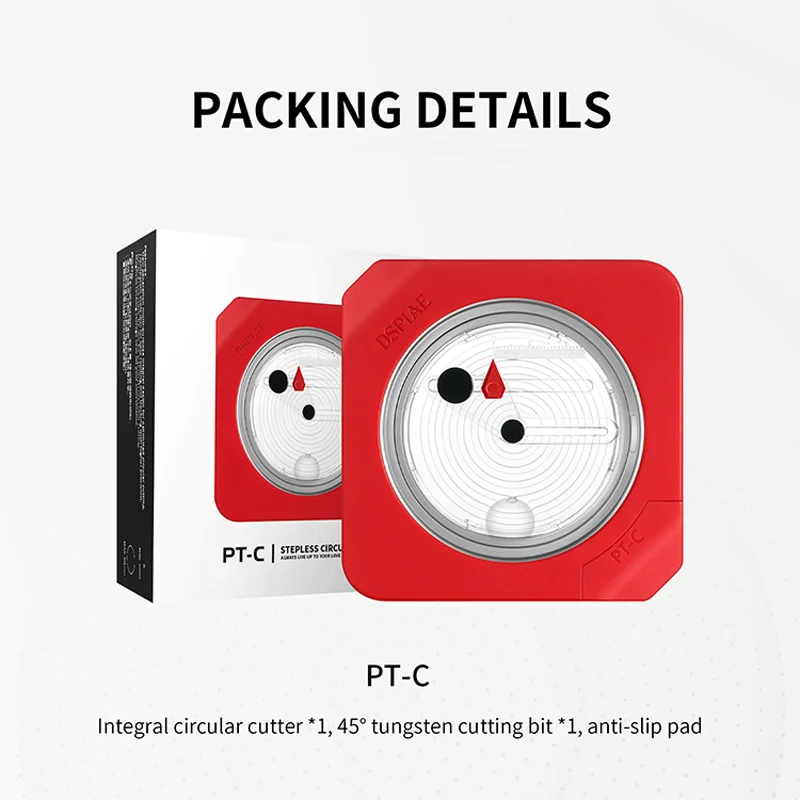 Cortador Circular integral DSPIAE PT-C, cortador redondo de visualización para modelo de Hobby Gundam, herramientas de fabricación DIY
