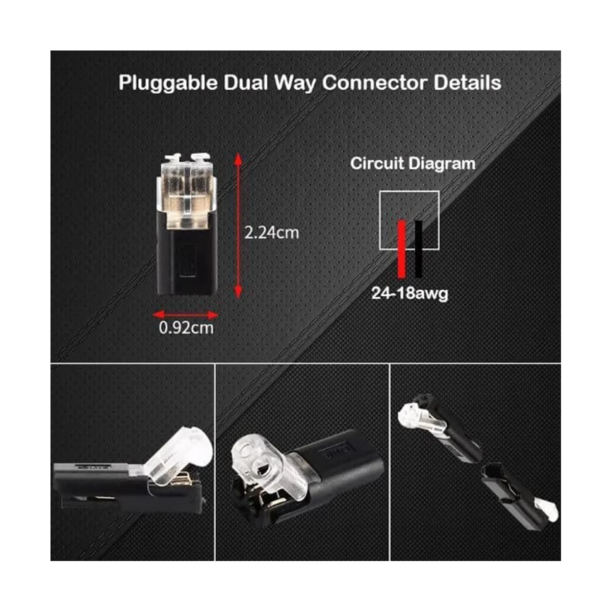 50 шт. двухпроводный Штекерный разъем с Блокирующей пряжкой, подключаемые разъемы, 2-контактный Универсальный Компактный проводной терминал