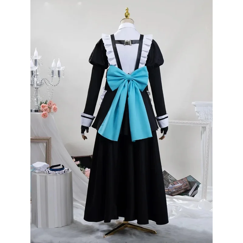 Gra Anime Niebieskie Archiwum Asuma Toki Kostium Cosplay Kobiety Lolita Maid Uniform Długa Sukienka Codzienny Garnitur Unisex Odgrywanie Ról Odzież