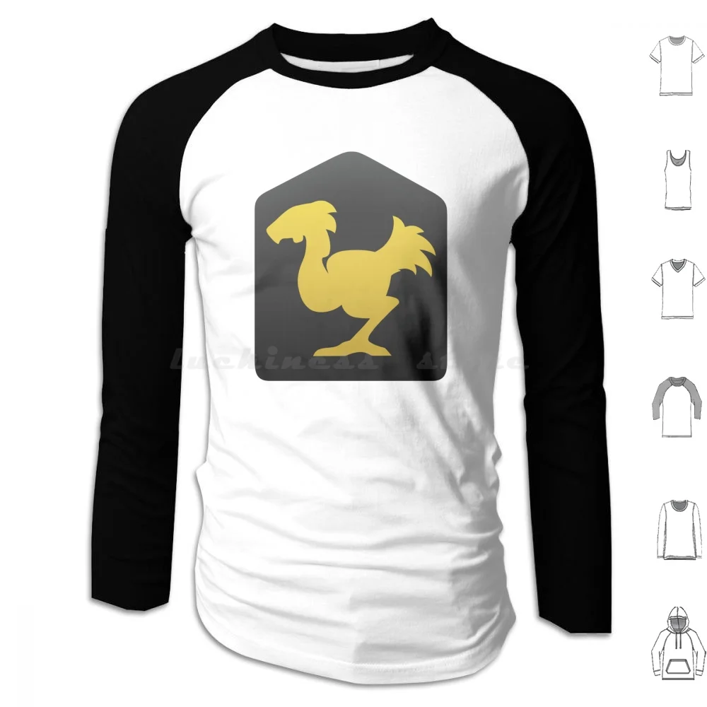 Mounted Icon [ Ffxiv ] Hoodies Long Sleeve Ffxiv Final Fantasy Xiv Chocobo Mount Icon Final Fantasy 14 Final Fantasy