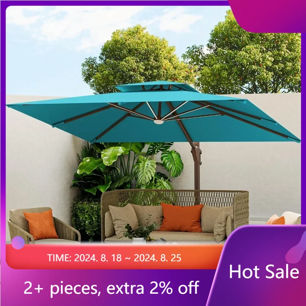 

Large Beach Umbrella for the Beach Turquoise Garden Furniture Outdoor Parasol De Plage Canopy Patio Umbrellas & Bases Terrace