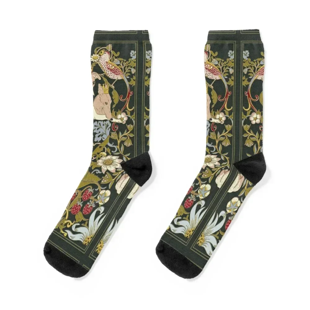 

Whippets and Strawberry Thieves Socks short hockey crazy Man Socks Women's