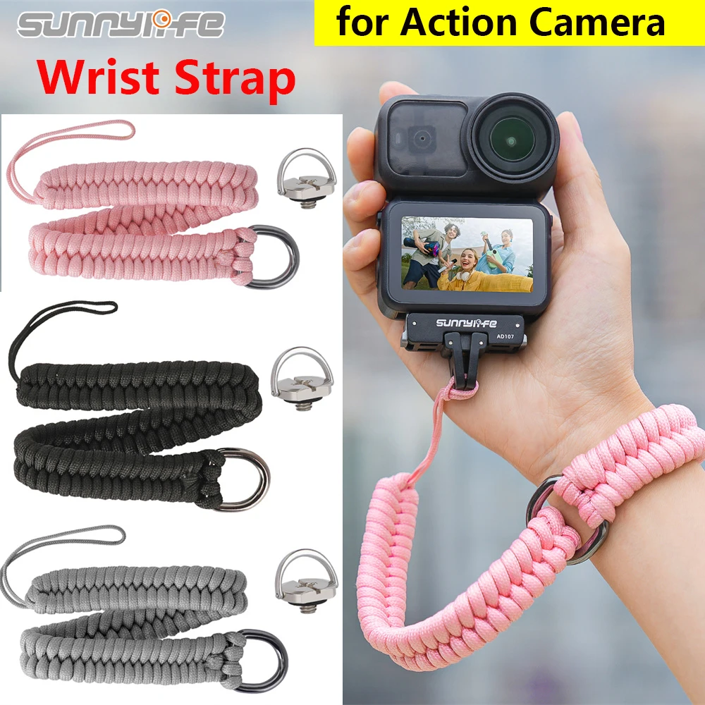 

Sunnylife Universal Camera Wrist Strap Lanyard for DJI Pocket 3/Insta360 X5 X4/Hero Series Action Camera Strap With 1/4in Screw
