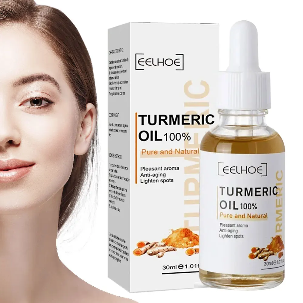 

Turmeric Freckle Whitening Serum Curcumin Oil Brighten Removal Pigment Melanin Fade Dark Spot Correcting Beauty Face Skin Care