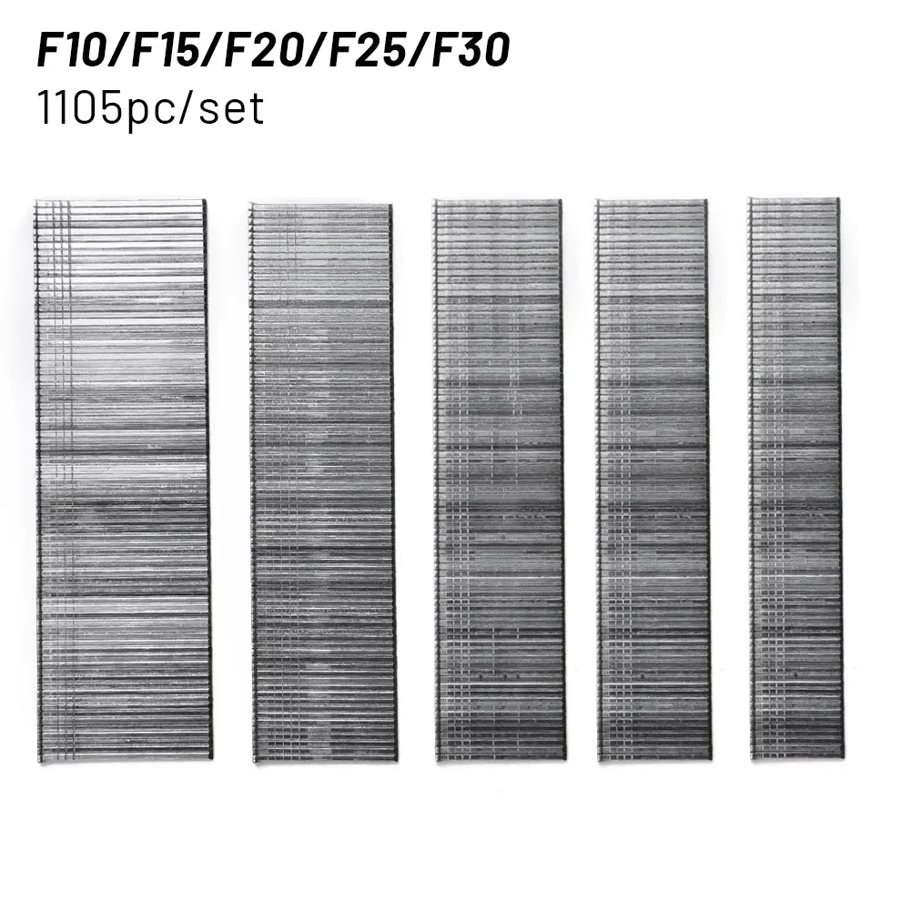 

1105 шт. прямых гвоздей для гвоздезабивателя F15/F20/F25/F30, скобы из нержавеющей стали 304 для гвоздезабивателя, для деревообработки, мебели, DIY