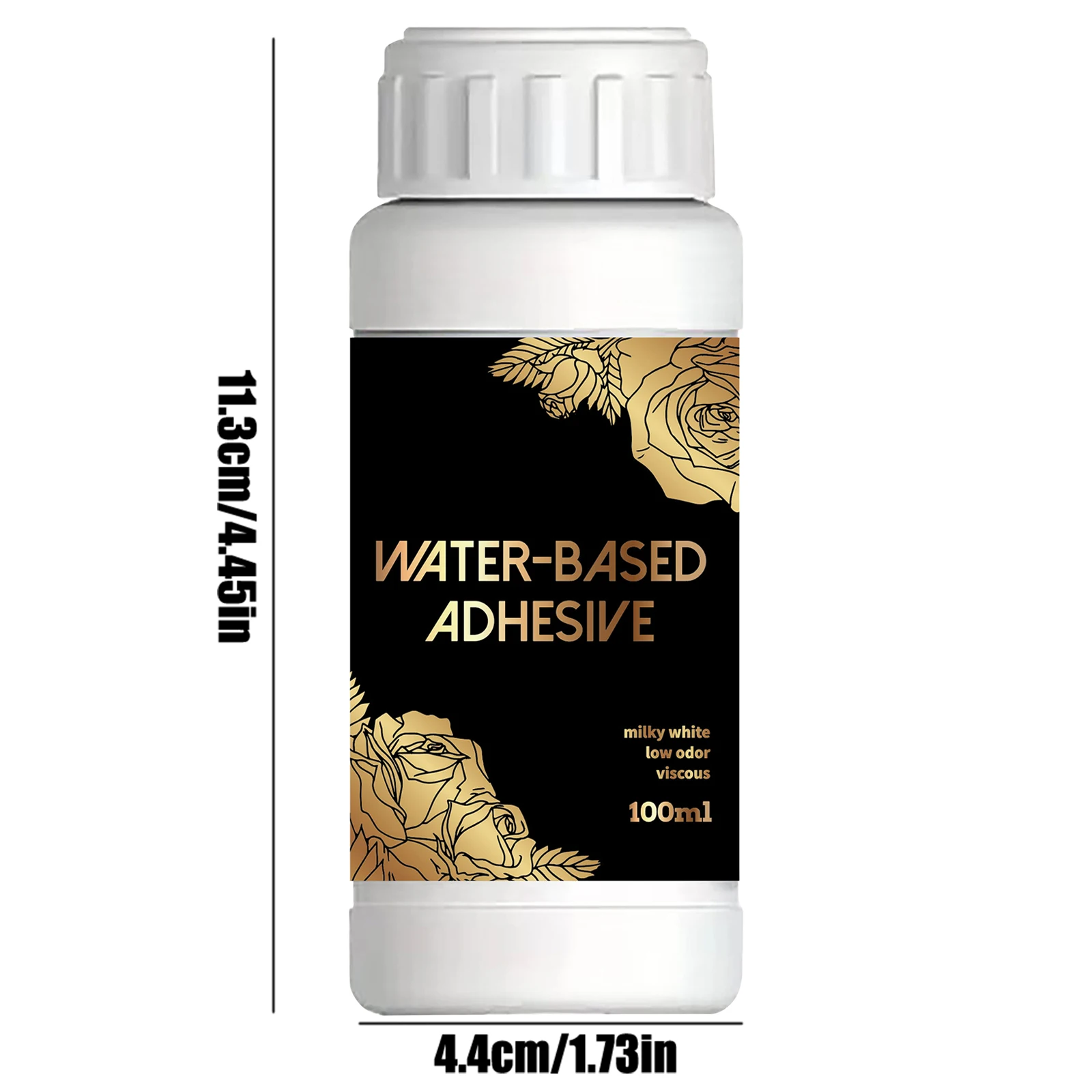 مجموعة لاصقة من الرقائق الذهبية 100 مل/200 مل - غراء معدني قائم على الماء مع فرشاة للحرف اليدوية والرسم والمشروعات الفنية