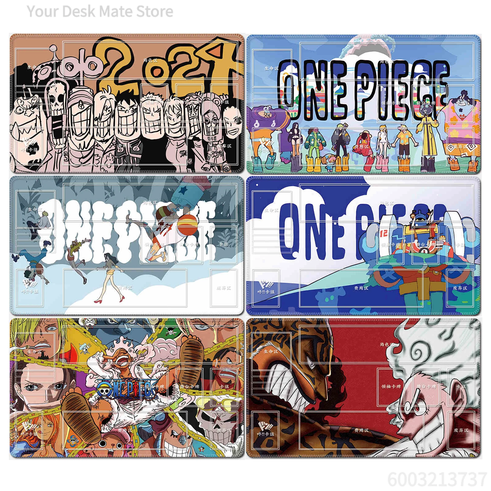 One Piece Luffy Zoro Karten-Schlachtmatte OPCG Nika Einzelspieler-Brettspiel Karten-Schlachtmatte Anime-Karten Geschenk-Spielzeug