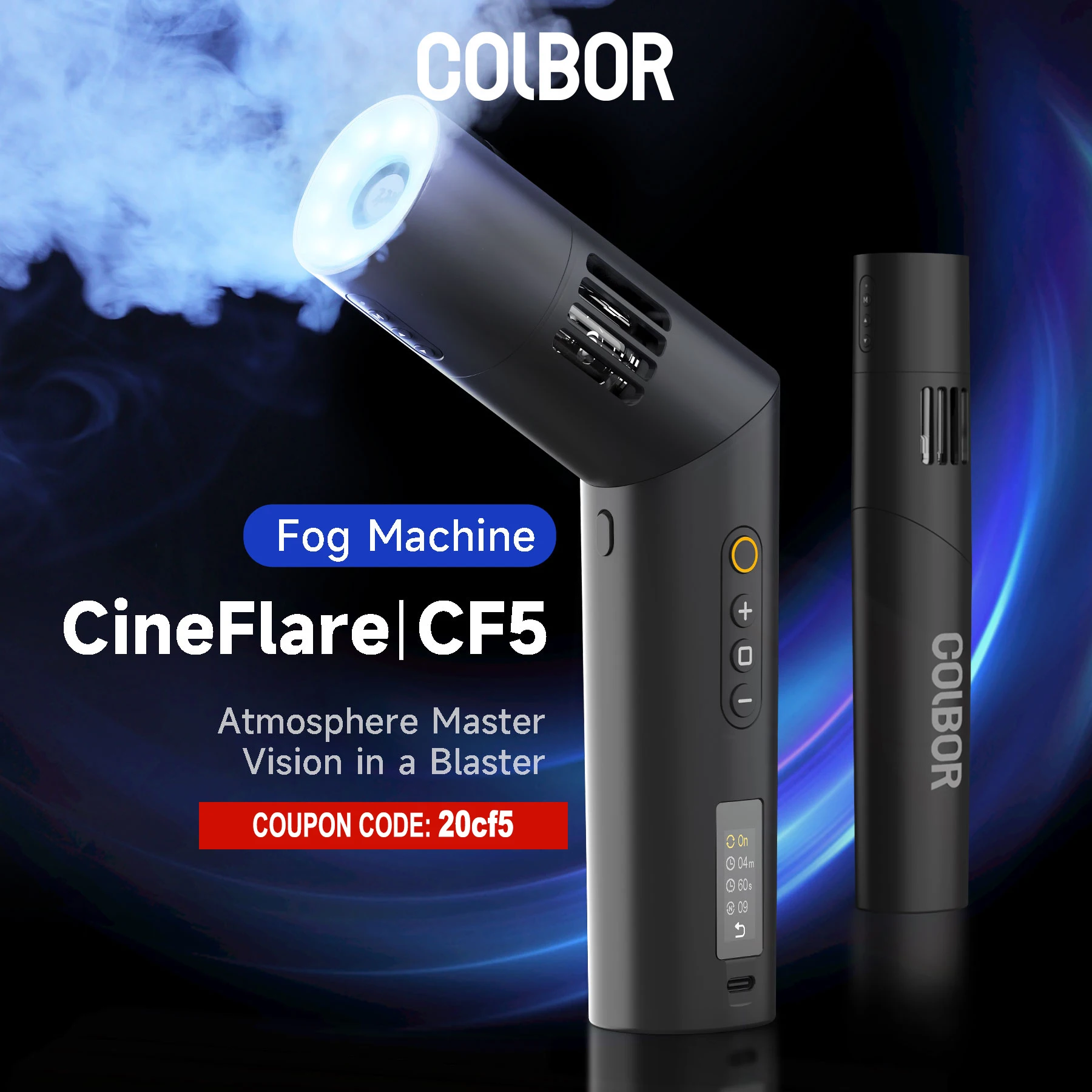 

Портативная дымовая машина Colbor 40 Вт, складная ручная машина для тумана, беспроводное управление, производитель дымовых эффектов для видеосъемки вечеринок