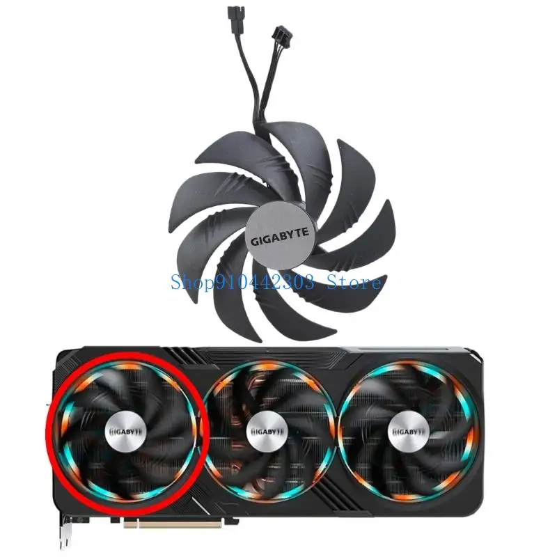 

652F T129215SU 12V 0.5A Graphics Card Cooling VGA Coolers Fan 4Pin for Rtx4090 OC GAMING