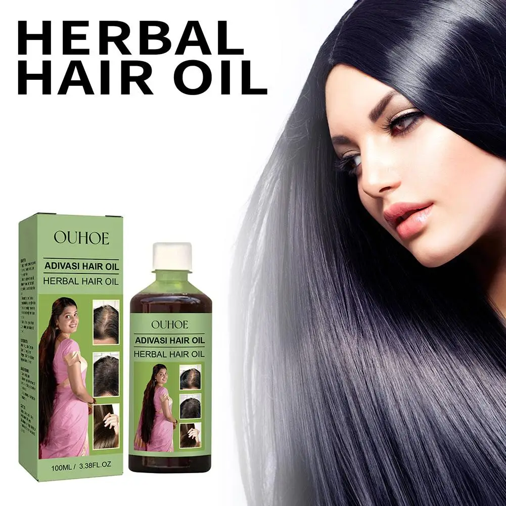 Óleo Herbal para Cabelo, Óleo de Gengibre, Perda de Espessamento Rápido, Óleos Capilares, Produtos Indianos, W1I2, 1PC, 100ml