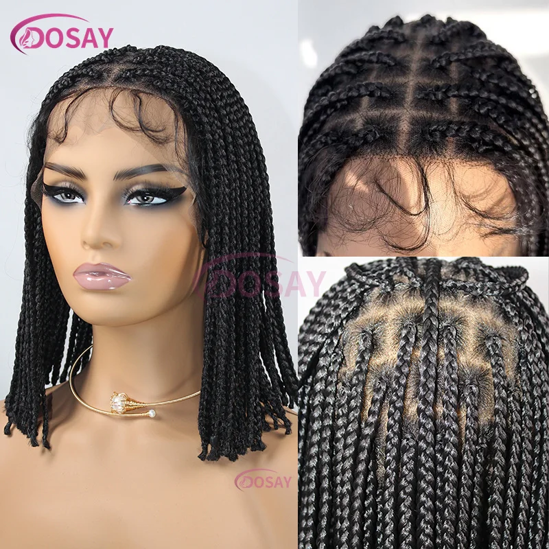 Afro Spring Goddess Short Bob Braids Wig, Twist Curls, Full Lace Wigs, Transparent Lace, Synthetic Wig, Pre-Plucked Baby Hair