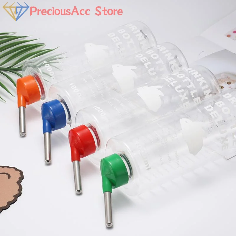 1000 ml große Wasserflasche Haustiere Kaninchen Haustier Totoro Meerschweinchen Wasser Haustierspender Käfig zum Aufhängen Wasserflasche Schüssel Heimtierbedarf