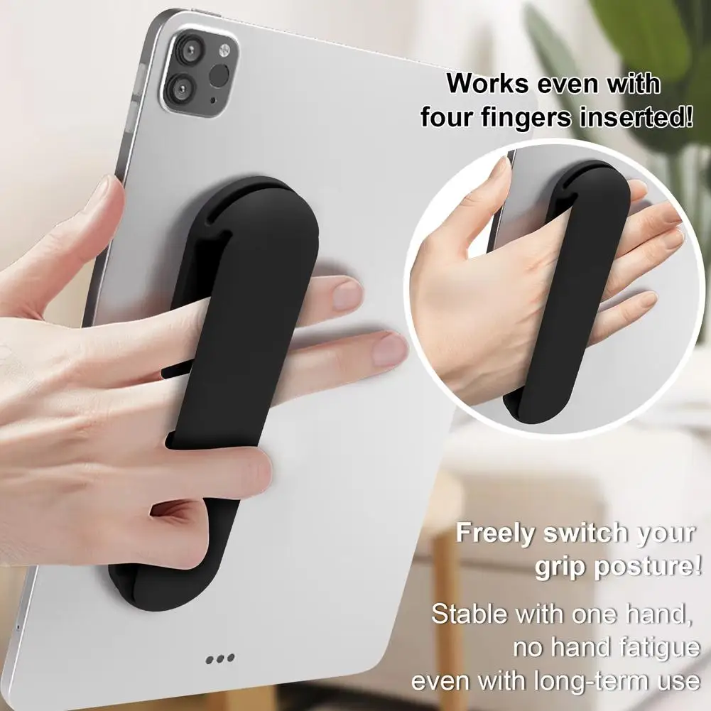 Universal Wristband Silicone Finger Holder Suction Cup Tablet Handheld Strap One-handed Operation for Tablet Handle Grip Stand
