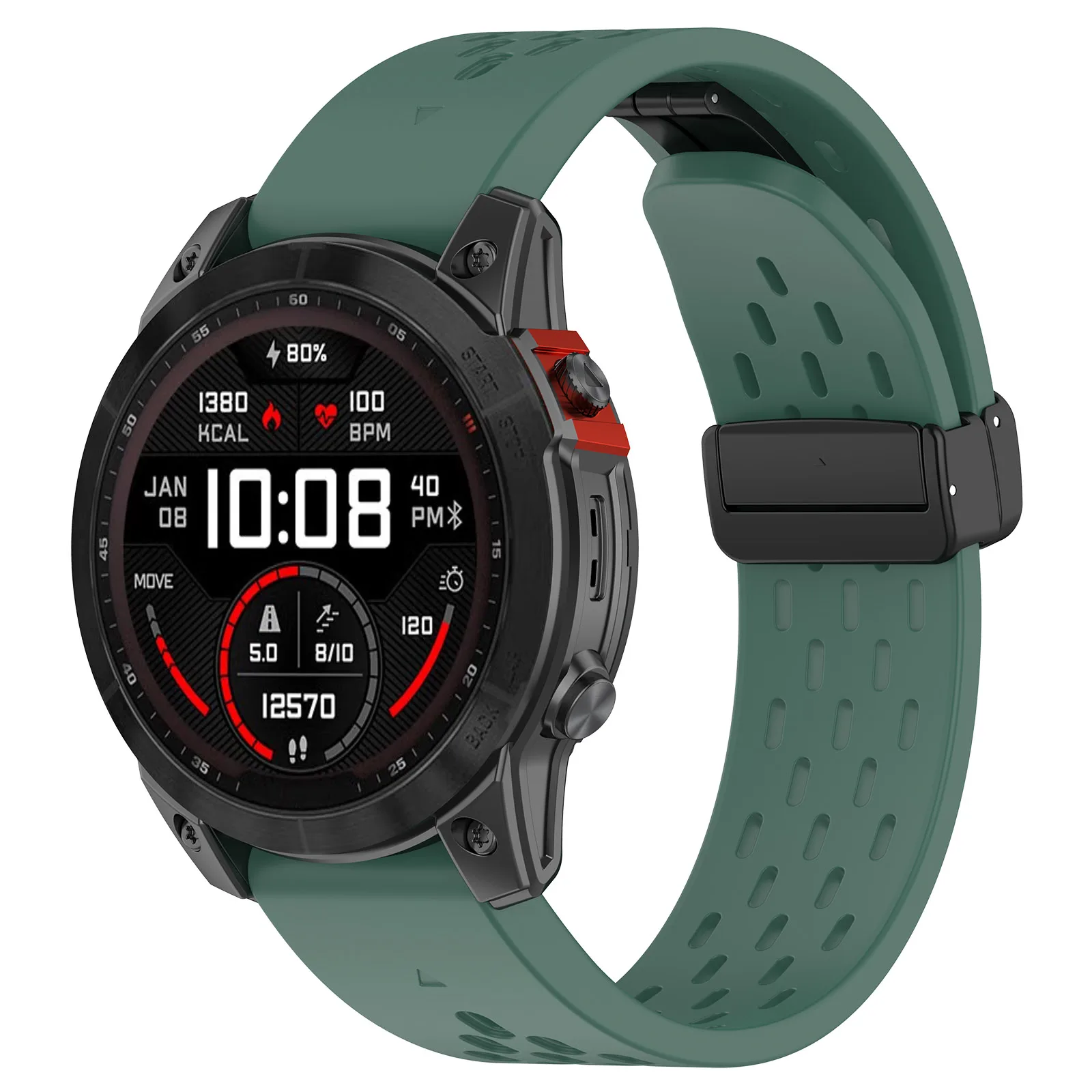 Correa de silicona para reloj Garmin fenix, pulsera con hebilla plegable transpirable de liberación rápida, 7X, 7S, 6X, 6 Pro, 6S, 5, 5X, 3HR, 26, 22 y 20mm