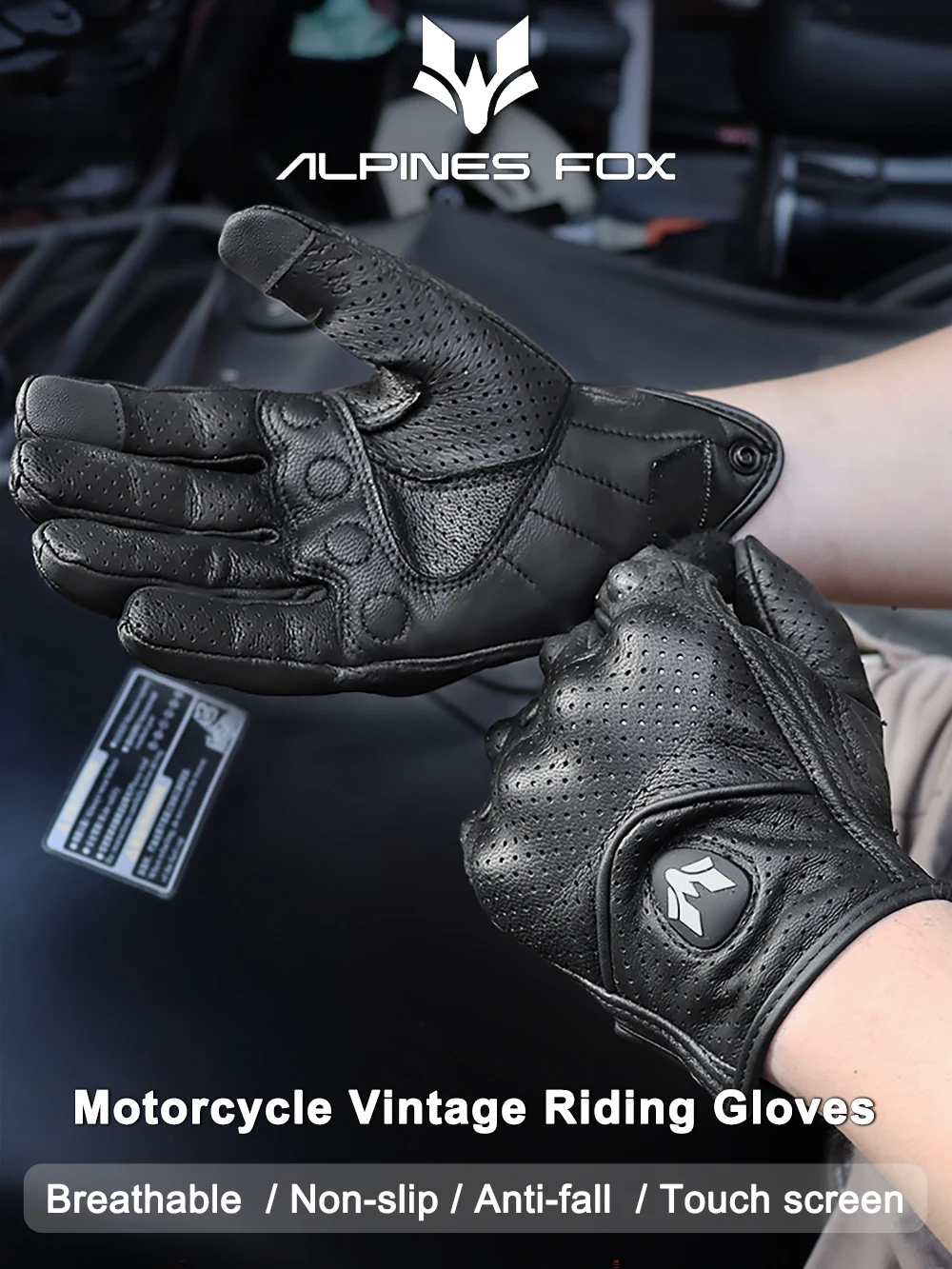 Vintage Ziegenleder Motorradhandschuhe Sommer Herren Gelb Retro Leder Motorradfahrer Guantes Motorrad Motocross Handschuh M-XXL – Detail 13