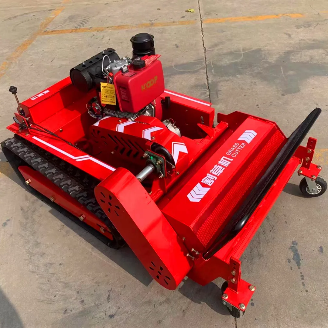 15hp, 120cm Width, High Efficiency Diesel powerful Grass Trimming machine Remote Control Lawn Mower
