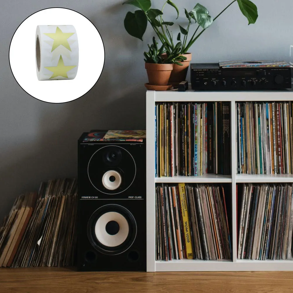 

1 Roll Reward Sticker Gold Star Stickers Star Shaped Adhesive Label Kindergarten Reward Label Exquisite Sticker