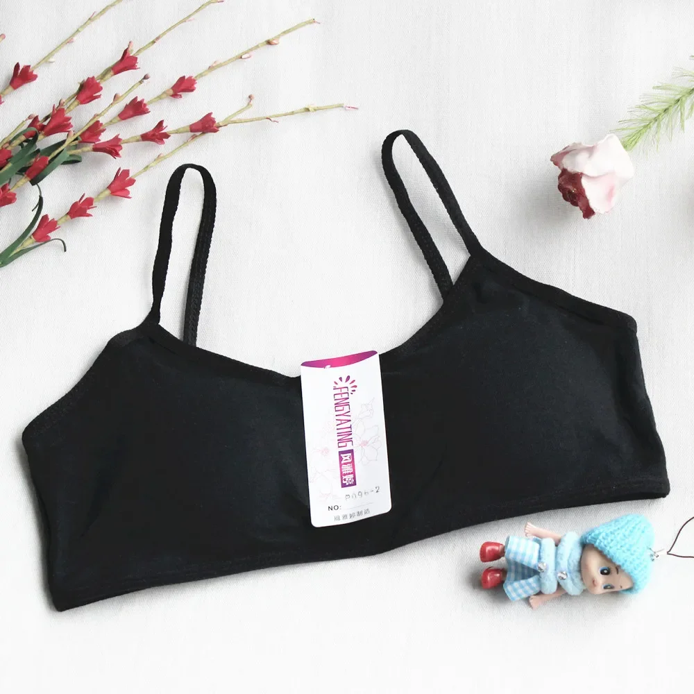 Bra For Girls 12 Years Cotton Brassiere Training Bra Teenagers Lingerie Gym Breathable Tops Underwear 7-16T