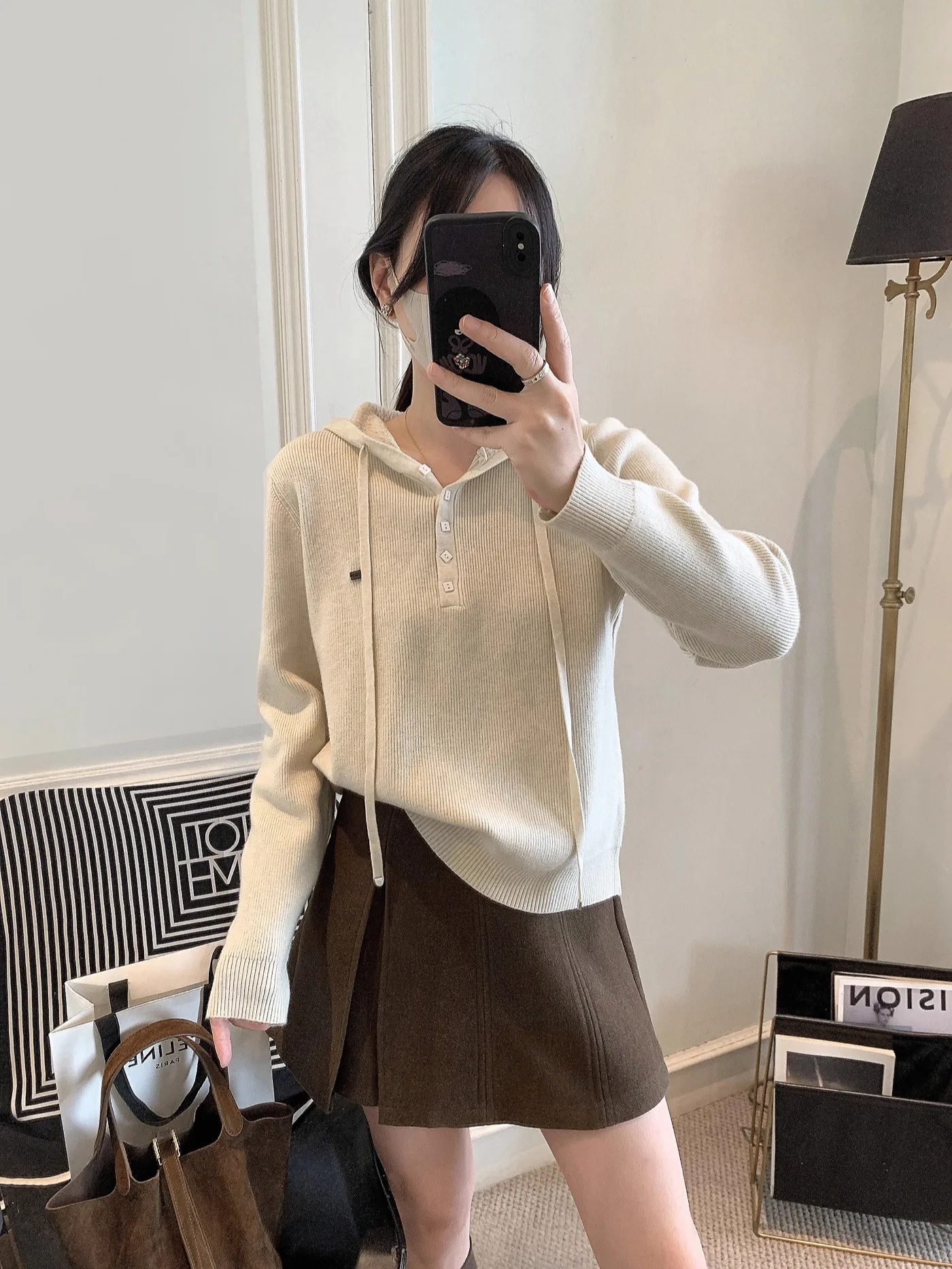 

Женская вязаная шапка-свитер Faionable Dstring Base Layer irt Корейский Sle Long Sve Дышащий Удобный для кожи