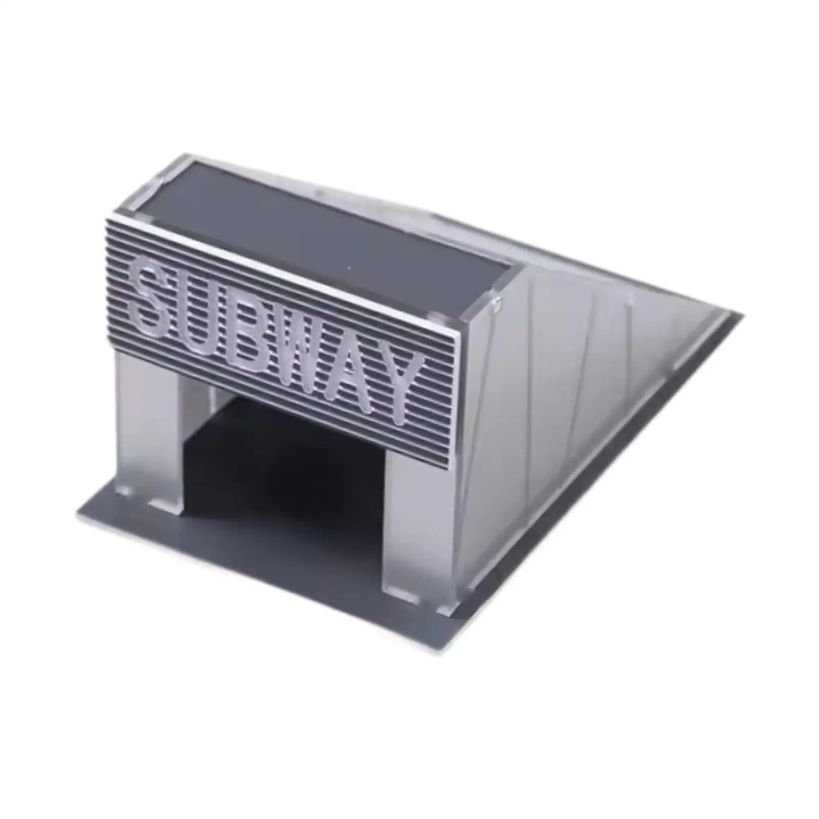 Cena de arquitetura modelo de estação subway para decoração de cena de micro paisagem