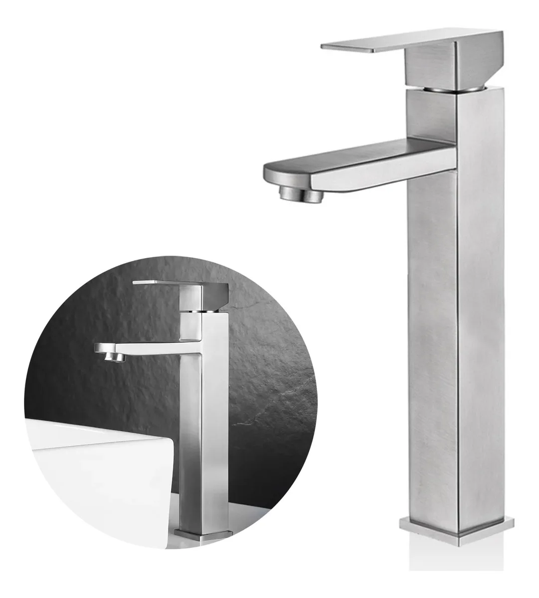 Bathroom Faucet Lavabo Monosbut High Steel Stainless Steel Silver Brinovar