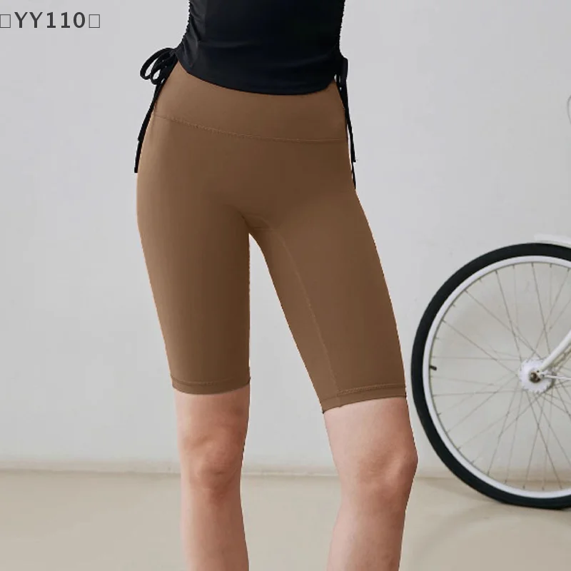

〔YY110〕Thin Shorts Sports High Waist Tight Fitness Cycling Pants Stretch Pants Outer Wear Yoga Shorts