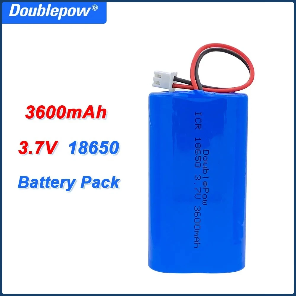 3.7V Lithium Battery Pack 3600mAh 18650 Rechargeable Battery Pack Amplifier Speaker Protection Board + XH-2P Plug