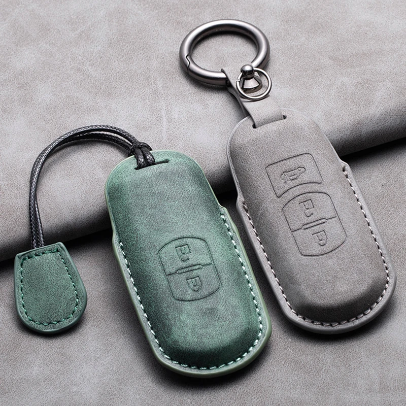 

2/3 Buttons Leather Car Remote Key Case Cover Shell For Mazda 2 3 6 Axela Atenza CX-5 CX5 CX-3 CX-7 CX8 CX-9 2016-2019 Accessory