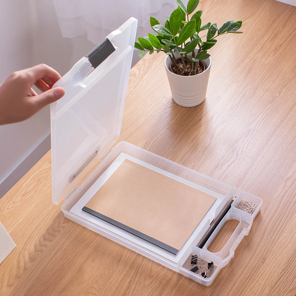 

Storage Box Portable File Folder Writing Pad Openable Paper Organizer Can Be Opened
