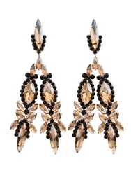 Long Dangle Earrings Exaggerated Super Claw Rhinestone Big Drop Earrings Jewelry for Women Crystal Multicolor Dangle Earrings