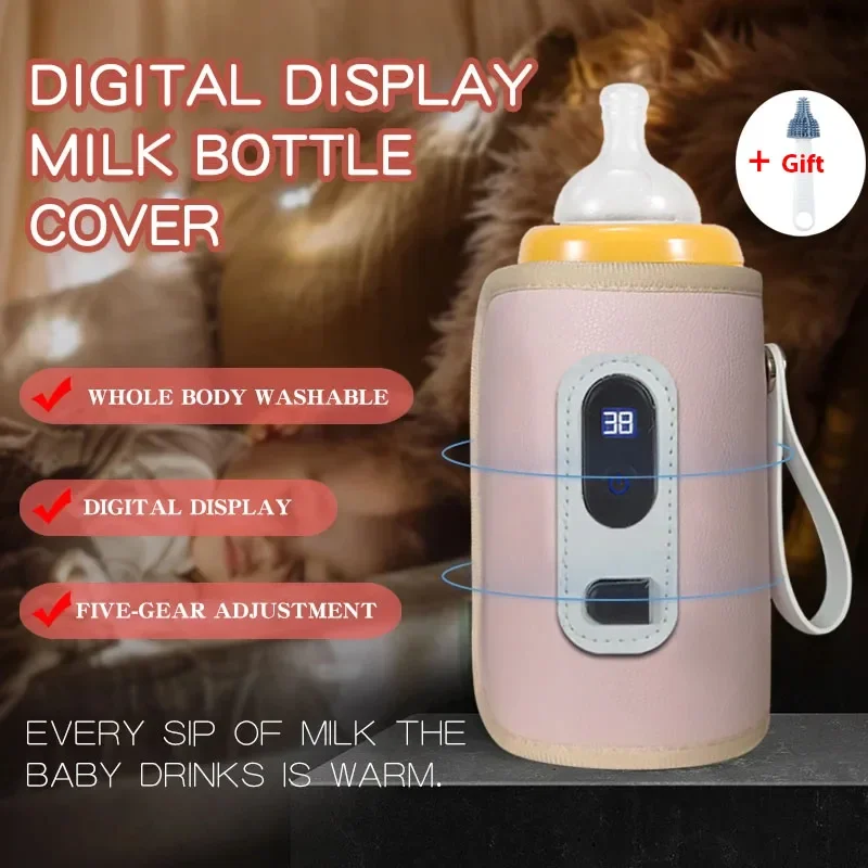 USB-Milchwasserwärmer, isolierte Tasche für Reisekinderwagen, Stillflaschenheizung, tragbarer Babyflaschenwärmer für den Außenbereich