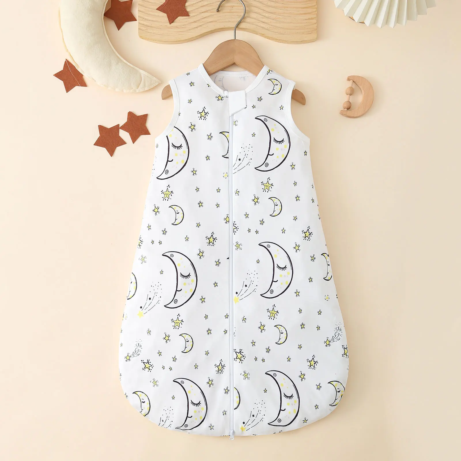 

Легкий детский спальный мешок с мультяшным случайным принтом весна/лето, 0,5 TOG, подходит для детей 0–9 месяцев для лучшего отдыха