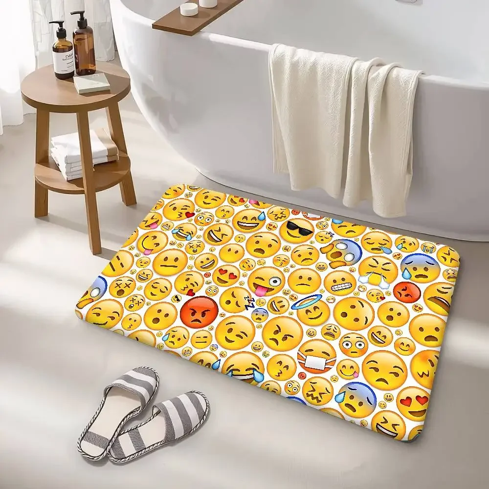 Abstract Emoticons Room Mats Cheaper Anti-slip Modern Living Room Balcony Printed Welcome Rug