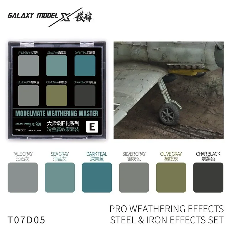 Galaxy T07D01-T07D06 6 Farben Weathering Master Pastellpulver-Set für Gunpla Militärmodell Figuren Diorama Realistische Effekte DIY – Detail 15
