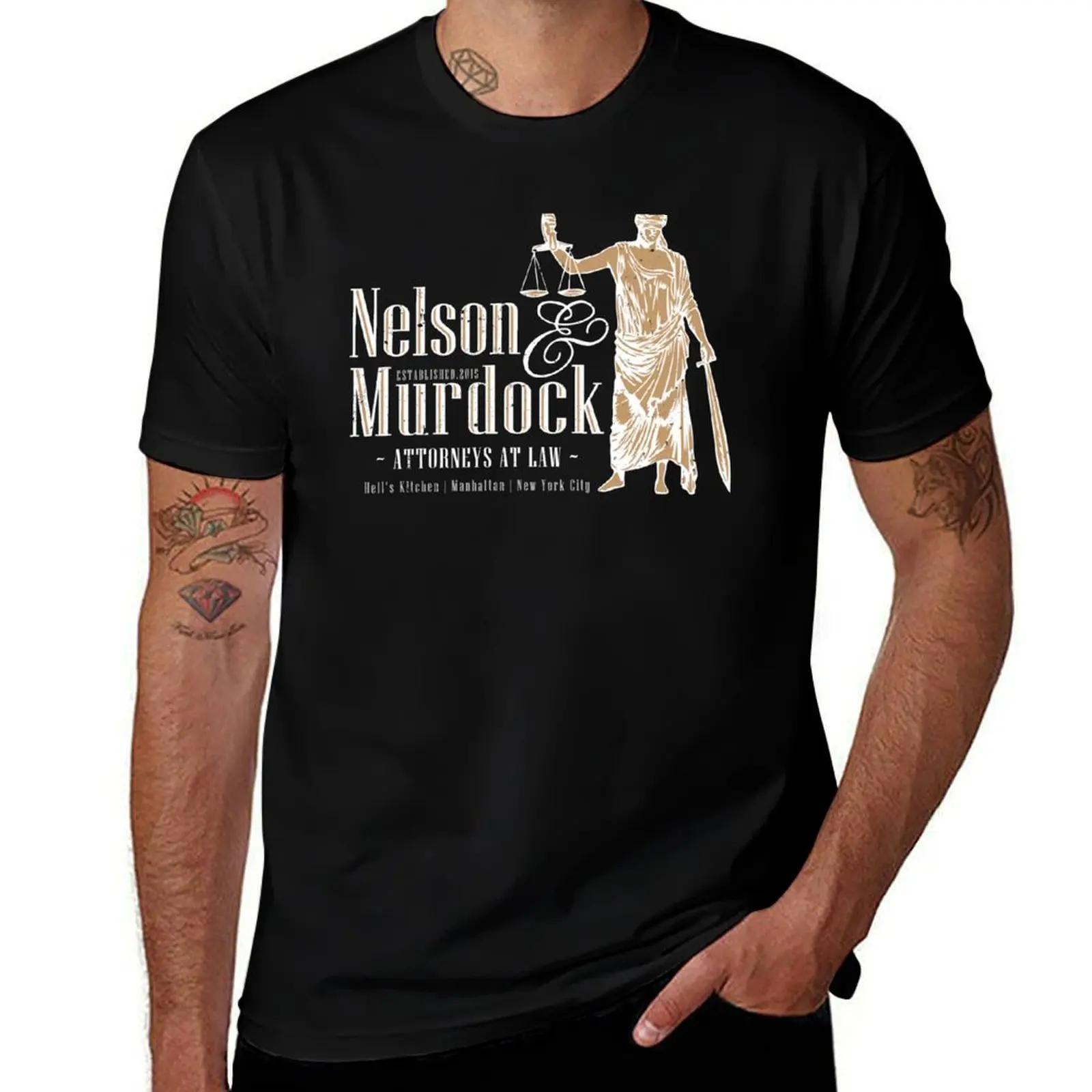 Nelson & Murdock (Daredevil) T-Shirt Minimalist Casual Short Sleeve Top T-Shirt