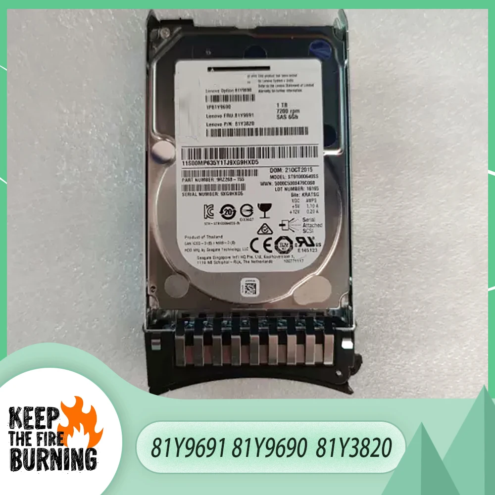 

For IBM HDD 81Y9691 81Y9690 1T 7.2K 6G SAS 2.5'' 81Y3820 Hard Disk