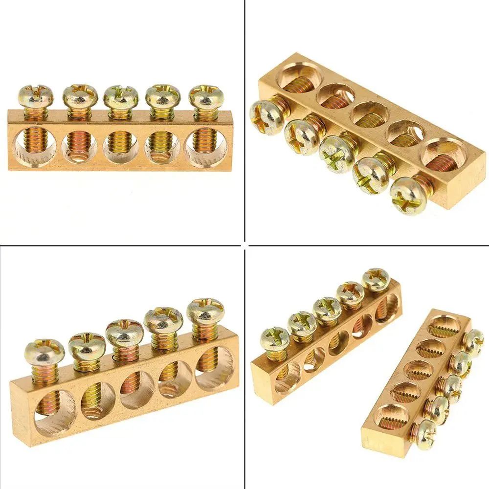 Screw Connector Copper Wire Connector Multi-specification With Hole Screw Brass Connection Row Brass Row Junction Box Electrical
