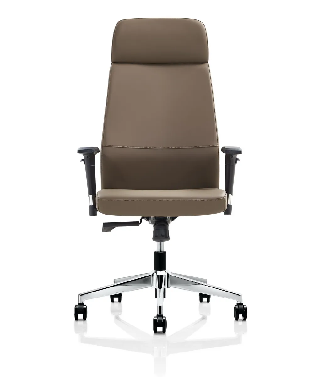 China Luxury High Quality Adjustable Arm Ergonomic High Back Computer PU Leather Executive Big Boss Office Chair