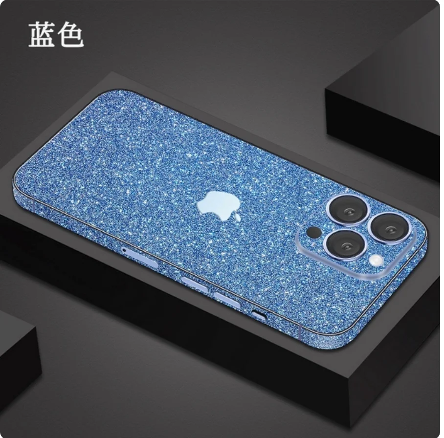 Colorful Bling Glitter Back Full Cover Camera Lens Sticker For iPhone 16 15 14 Pro Max 13 12 Mini 14Pro Protector 16ProMax Film