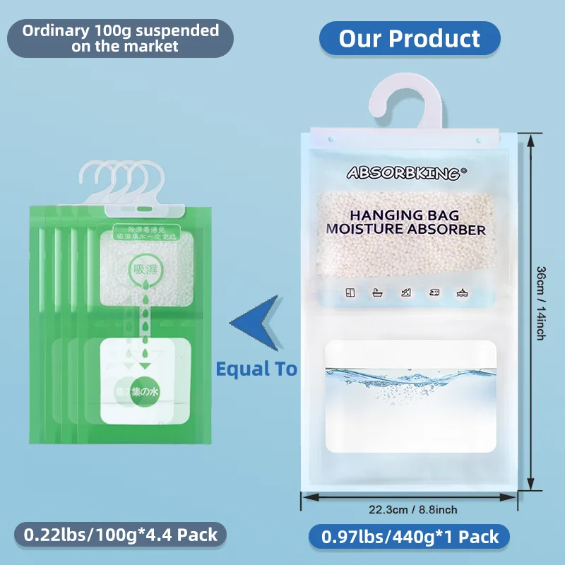 Hanging moisture-absorbing bags mold-proof and dehumidifying indoor desiccantdry bag for storage wardrobes kitchens and bedrooms