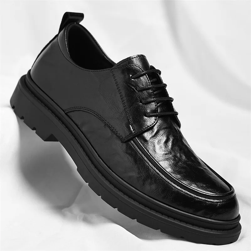 

Men's leather shoes, business formal shoes, casual, comfortable and breathable British wedding shoes, dress shoes, Derby shoes