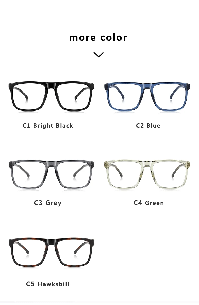 ユニセックス TR 素材のブルーライトカットメガネ、超軽量でスプリングヒンジ付き、実用的で多用途です。