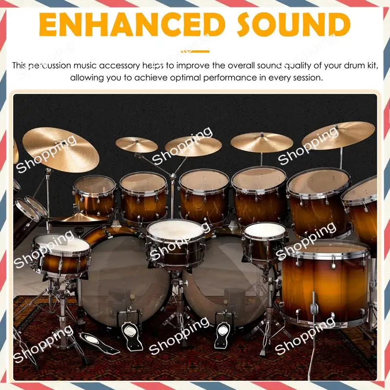 A44M Drum Board Oblique Chafing Plate Percussion Music Drum Kit Wipe Piece Drum Kit Wipe Piece Drum Accessories 14 Inches