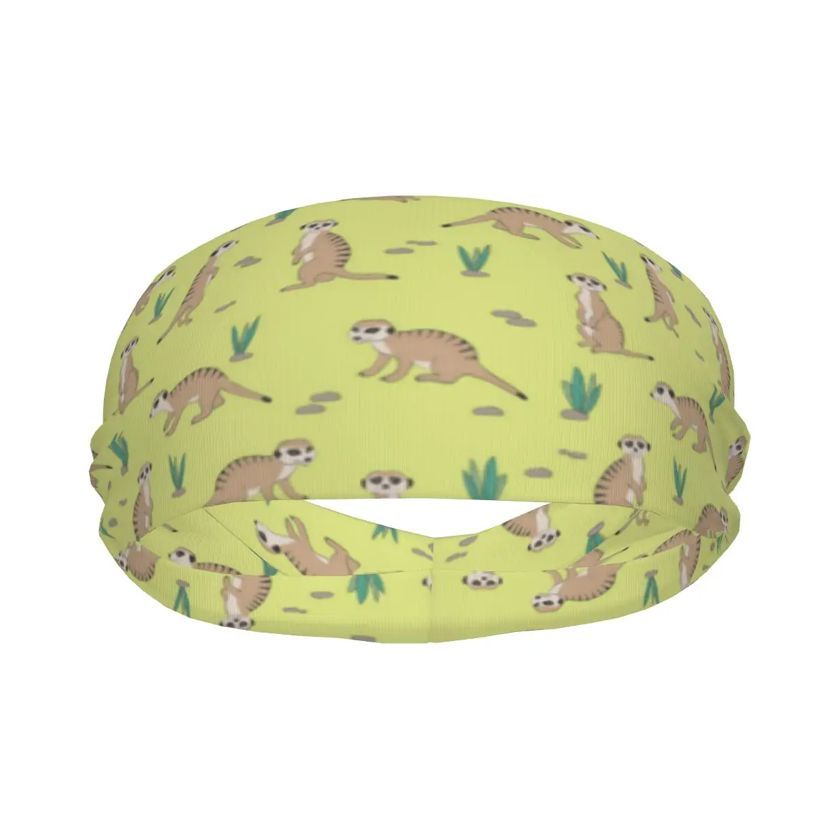 Headband Sports Yoga Fitness Stretch Sweatband Hair Band Elasticity Headband Cute Meerkats Pattern Desert