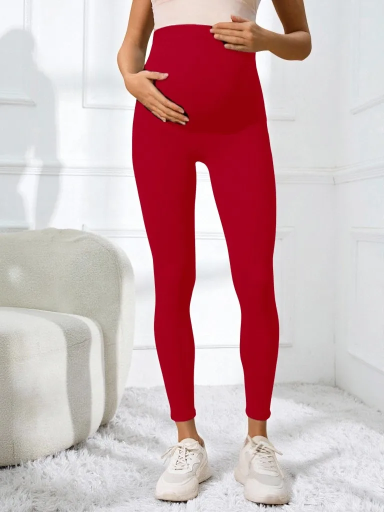 مرونة عالية الخصر الأمومة طماق نحيل للنساء الحوامل البطن دعم بعد الولادة Leggins محدد شكل الجسم اللياقة البدنية بنطلون