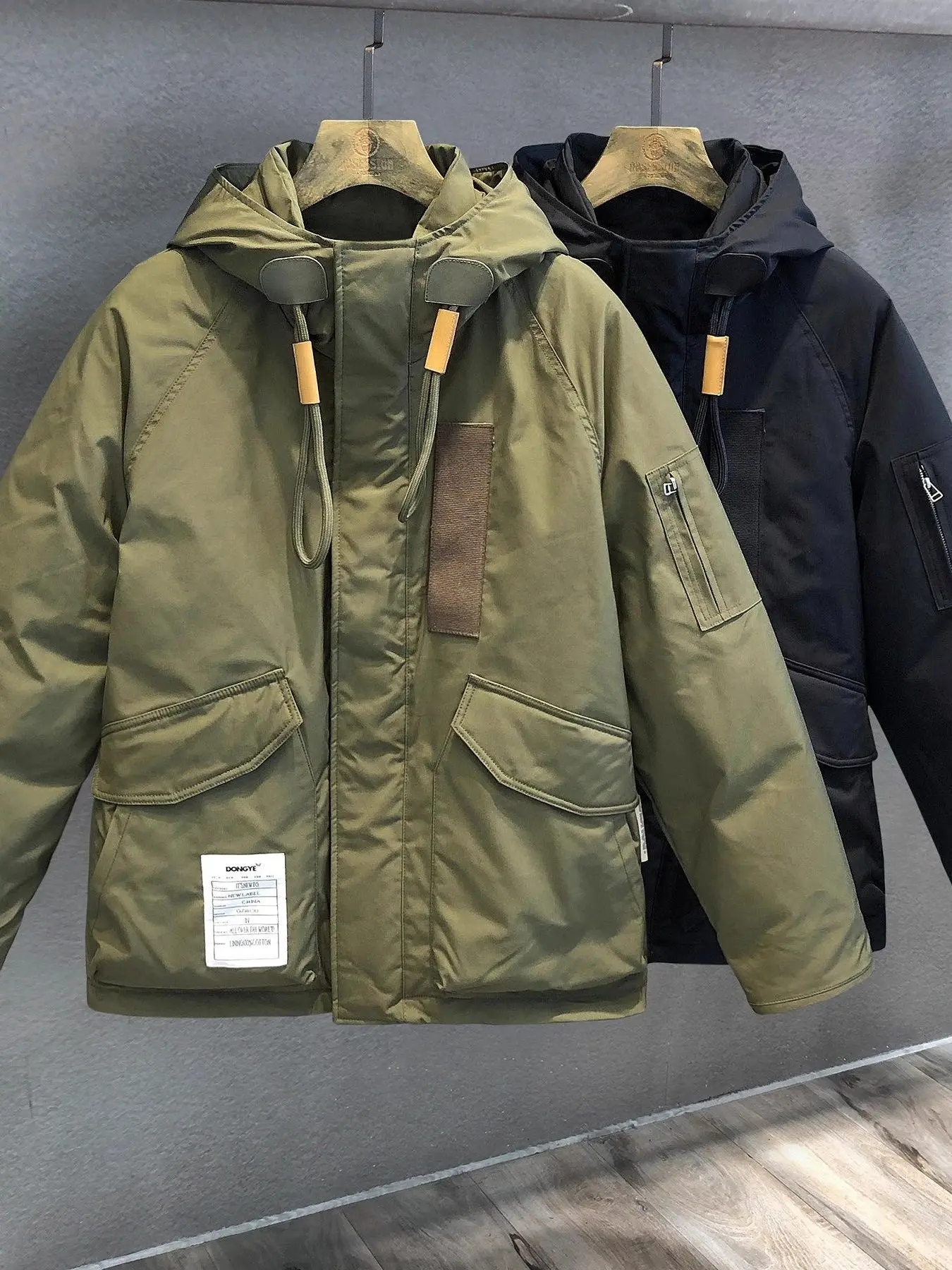 

Утепленная мужская хлопковая куртка в американском стиле, молодежная модная повседневная зимняя куртка с длинными рукавами, приталенный крой