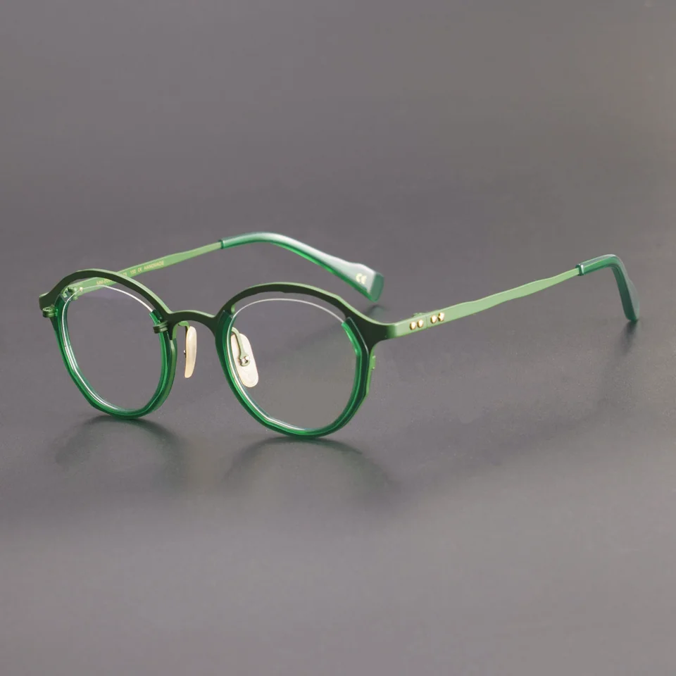 high-end fashion brand luxury Japanese art decoration eyewear frame personalized casual party retro optical prescription glasses