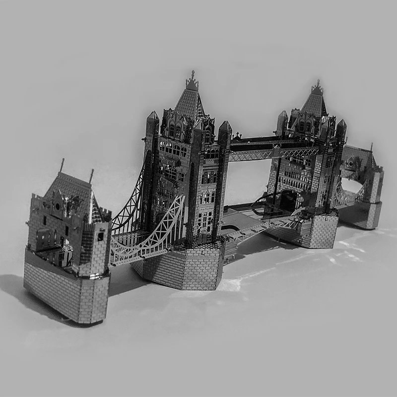 London Tower Bridge 3D Metal Puzzle model kits DIY Laser Cut Puzzles Jigsaw Toy For Children